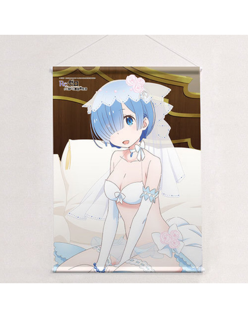 Curtain Damashii Rem Re:Zero Wedding Dress B2 Wallscroll