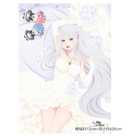 Curtain Damashii Emilia Re:Zero Wedding Dress B1 Wallscroll