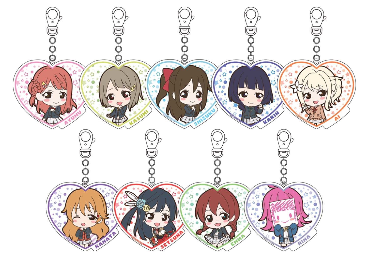 Love Live! Nijigasaki High School Idol Club Acrylic Keychain Bandai ...