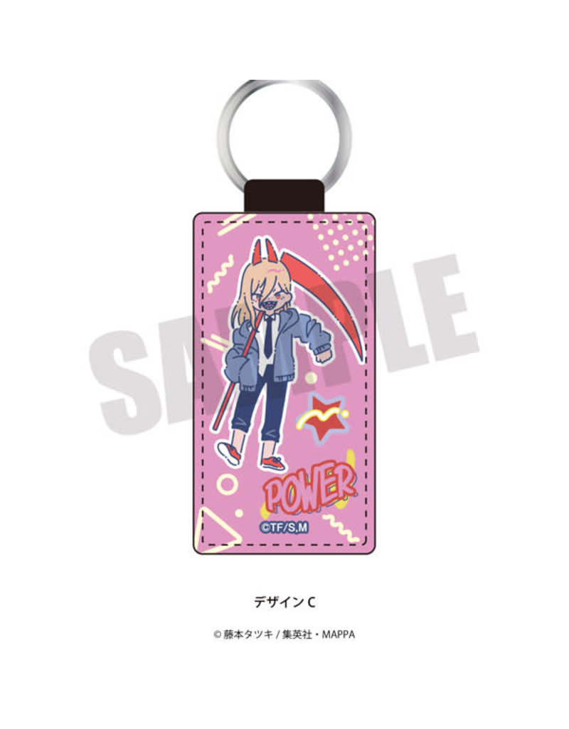 Chainsaw Man Retpop Leather Keychain