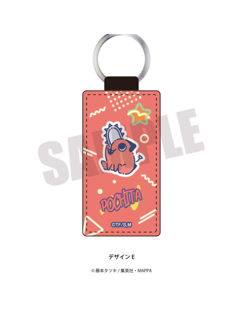 Chainsaw Man Retpop Leather Keychain