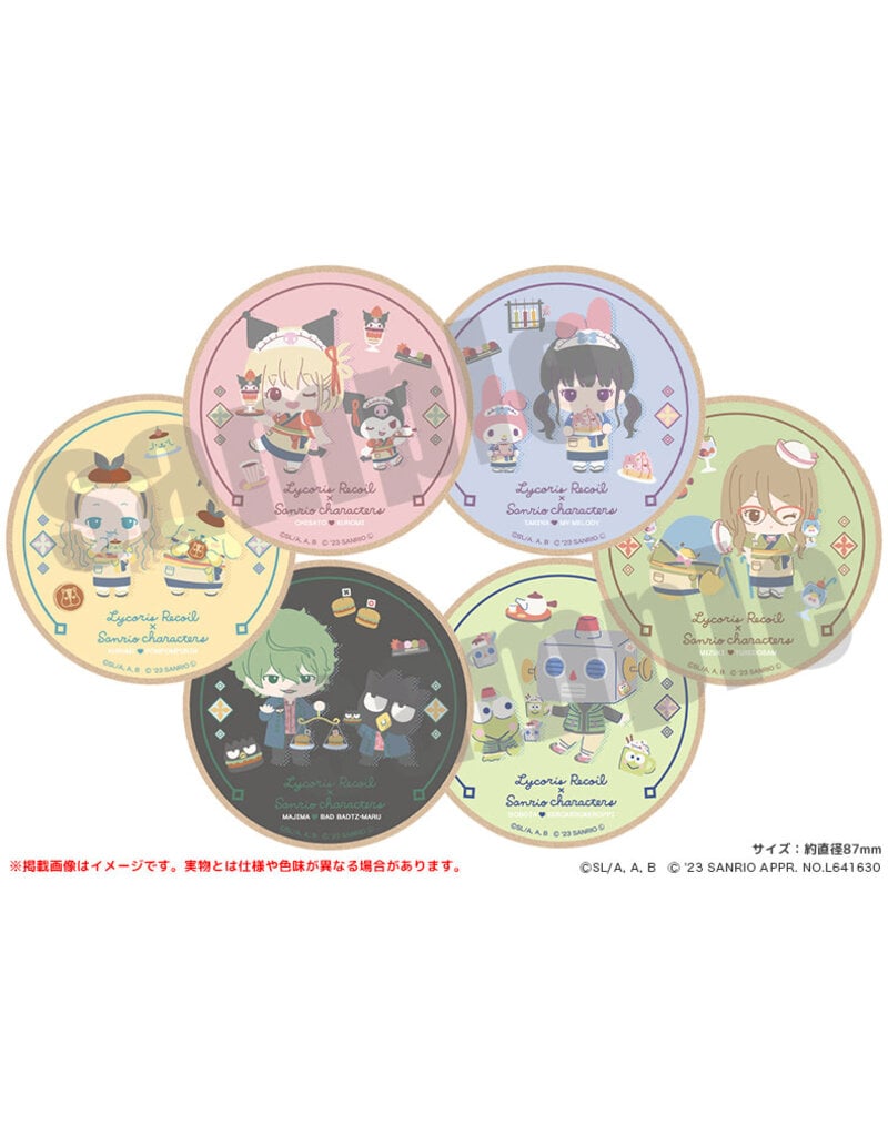 Lycoris Recoil x Sanrio Chibi Wooden Coaster