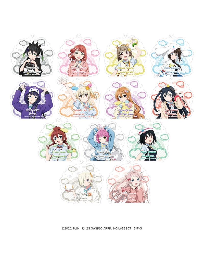 Love Live! Nijigasaki HS x Sanrio Acrylic Keychain - Collectors Anime LLC