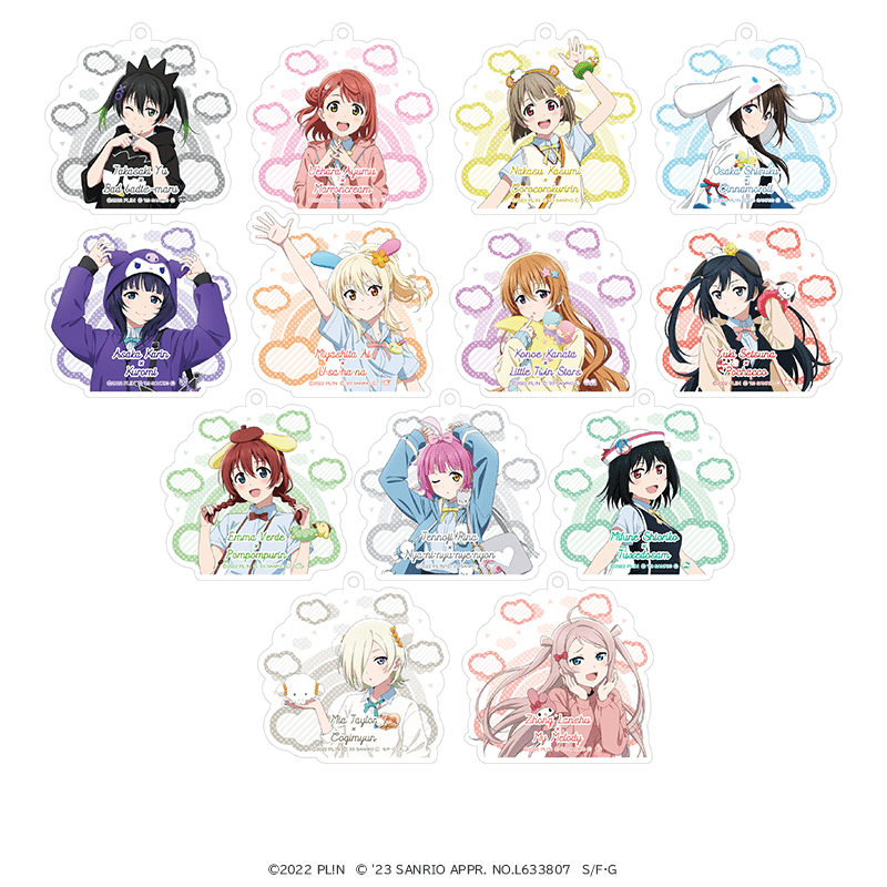 Love Live! Nijigasaki HS x Sanrio Acrylic Keychain - Collectors