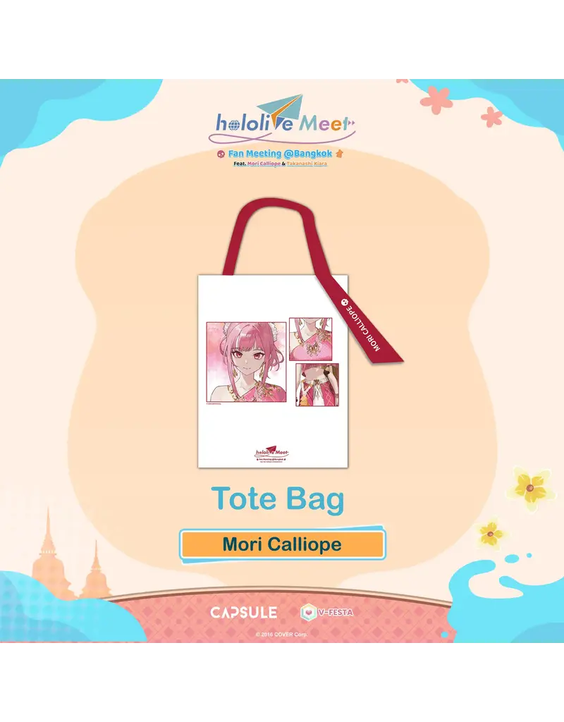 Cover Corp Mori Calliope Hololive Meet Bangkok Tote Bag