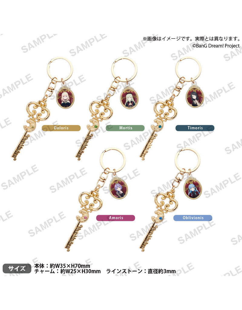 Bushiroad Ave Mujica Bang Dream! Antique Keychain w/ Charm Unmasked