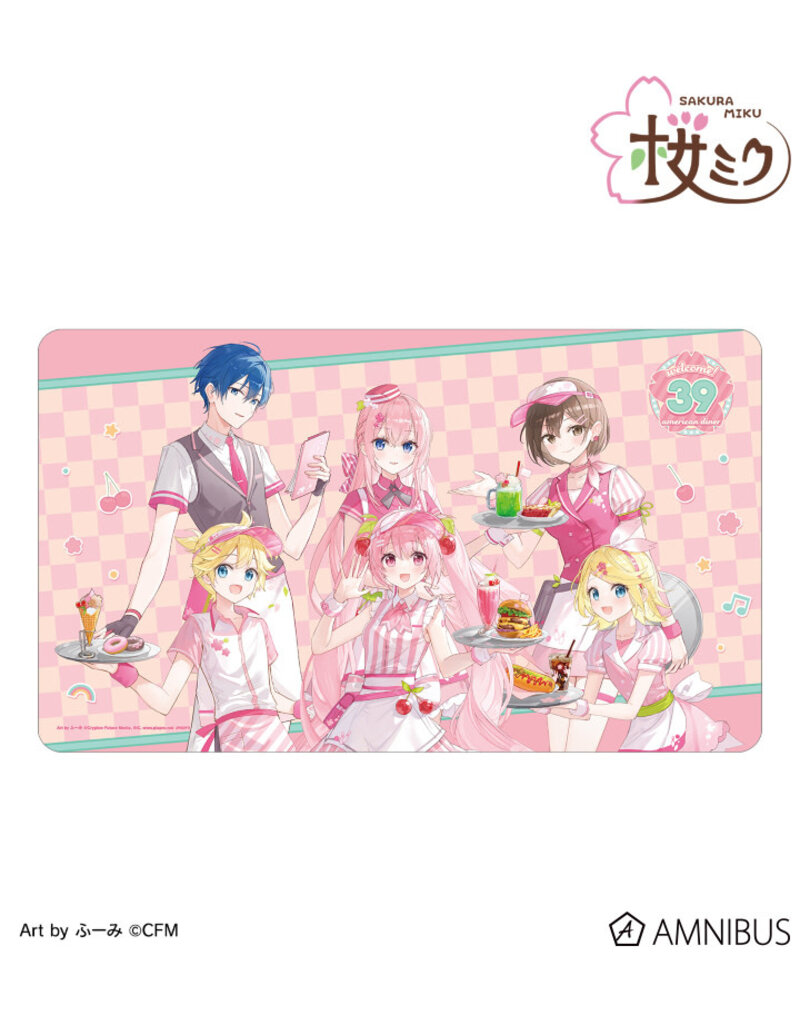 Amnibus Sakura Miku Group American Diner ver. Art by Fumi Multipurpose Desk Mat