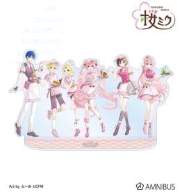Amnibus Sakura Miku Group American Diner ver. Art by Fumi BIG Acrylic Stand