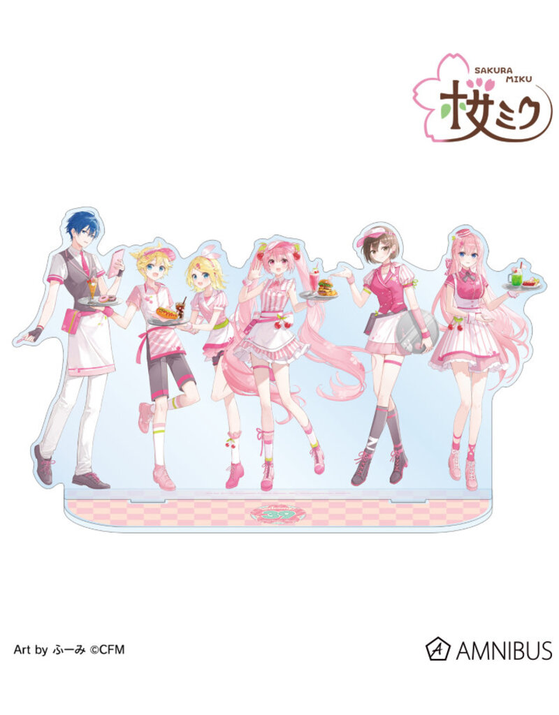 Amnibus Sakura Miku Group American Diner ver. Art by Fumi BIG Acrylic Stand