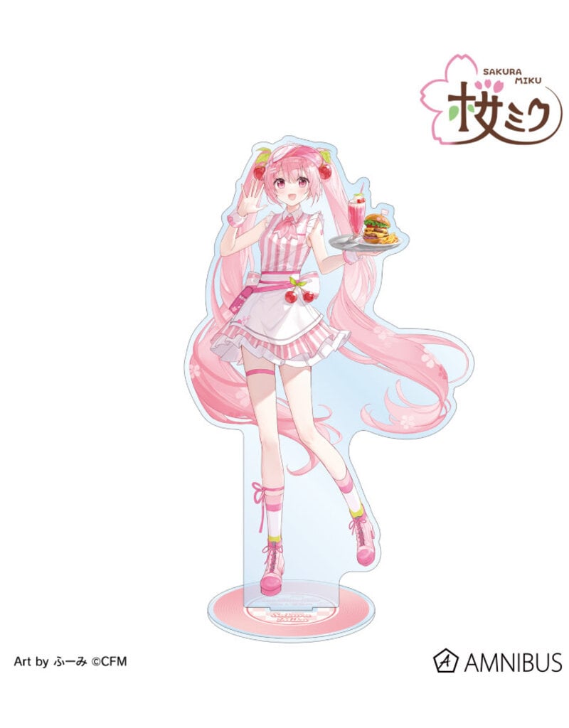 Amnibus Sakura Miku American Diner ver. Art by Fumi BIG Acrylic Stand
