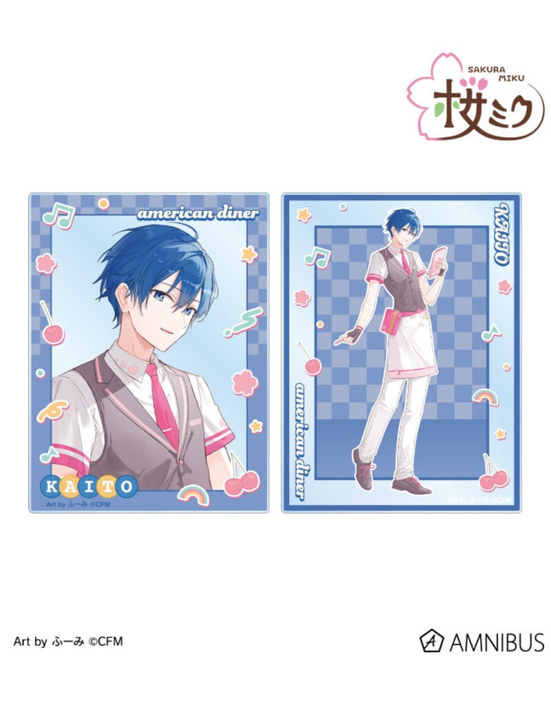 Amnibus Sakura Miku American Diner ver. Art by Fumi Acrylic Card2 Piece set