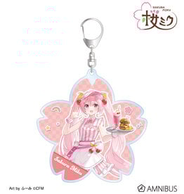 Amnibus Sakura Miku American Diner ver. Art by Fumi BIG Acrylic Keychain