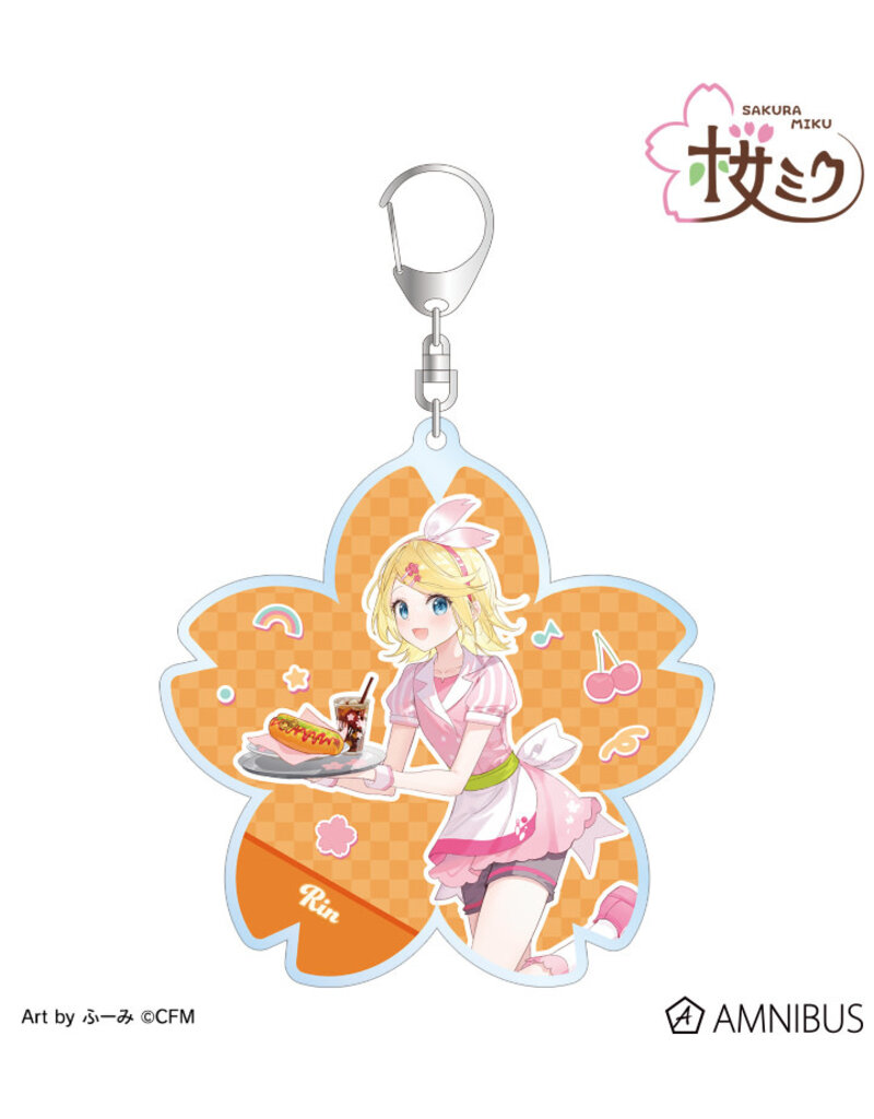 Amnibus Sakura Miku American Diner ver. Art by Fumi BIG Acrylic Keychain