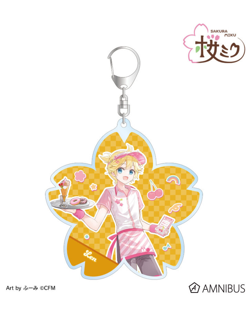 Amnibus Sakura Miku American Diner ver. Art by Fumi BIG Acrylic Keychain