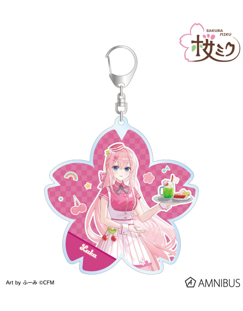 Amnibus Sakura Miku American Diner ver. Art by Fumi BIG Acrylic Keychain