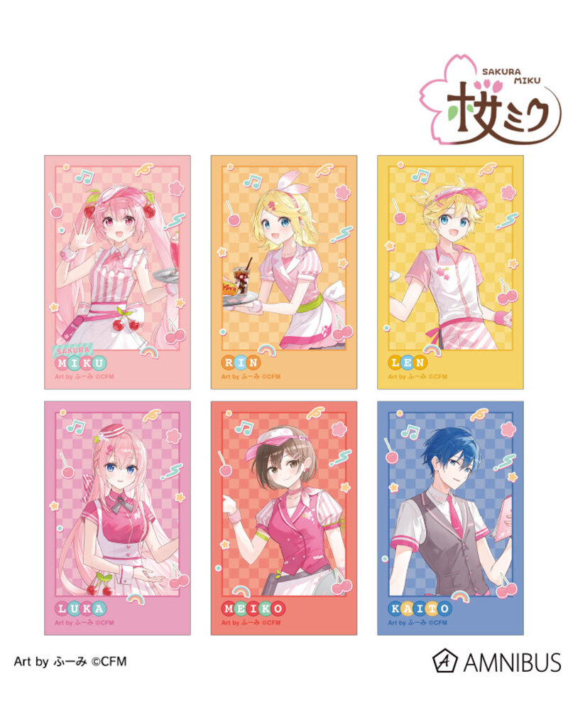 Amnibus Sakura Miku American Diner ver. Art by Fumi Illustration Card 6 Piece Set