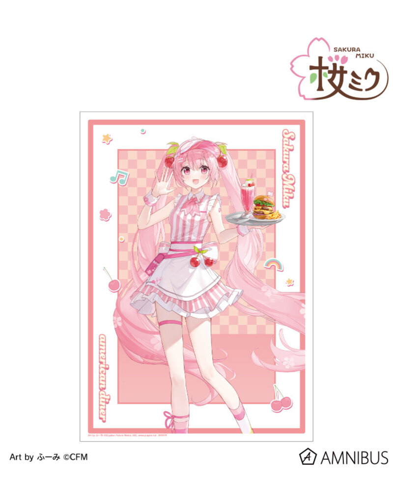 Amnibus Sakura Miku American Diner ver. Art by Fumi A3 Matte Finished Poster