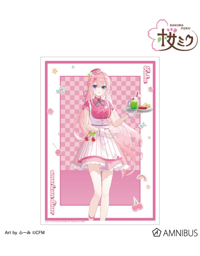 Amnibus Sakura Miku American Diner ver. Art by Fumi A3 Matte Finished Poster