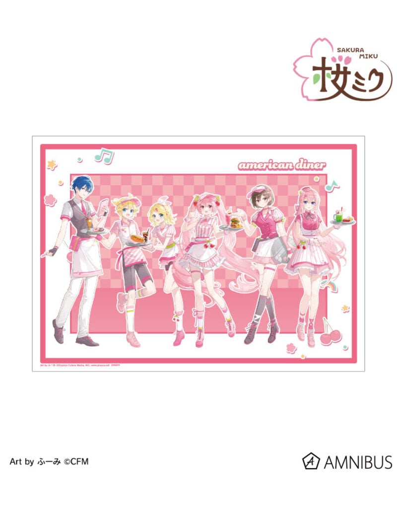 Amnibus Sakura Miku American Diner ver. Art by Fumi A3 Matte Finished Poster