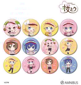 Amnibus Sakura Miku Trading Chibi Chara Holographic Tin Badge(Single)