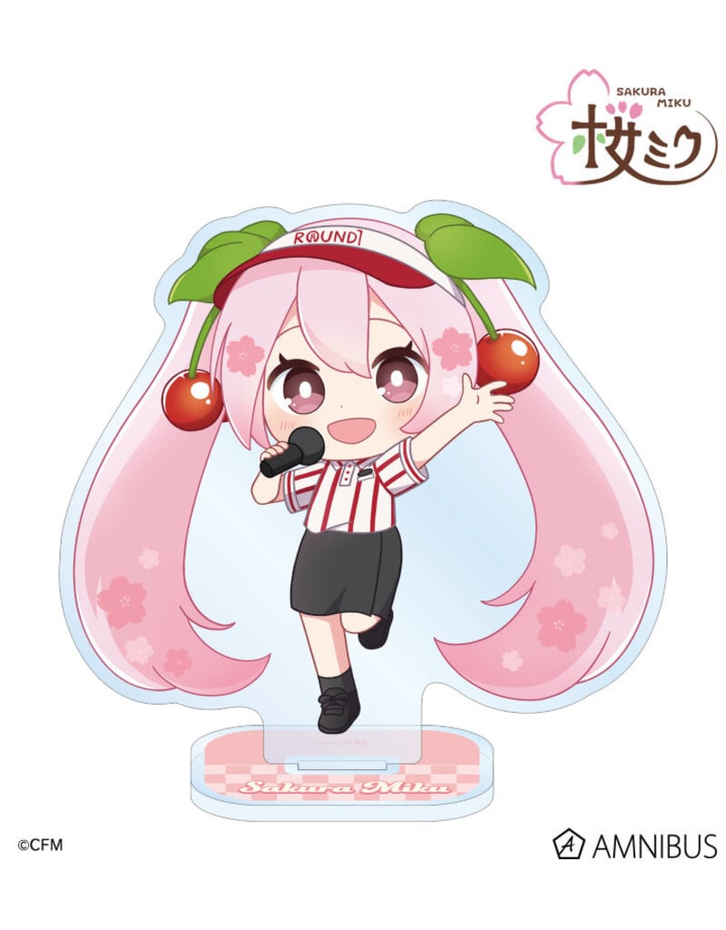 Amnibus Sakura Miku Chibi Chara Acrylic Stand