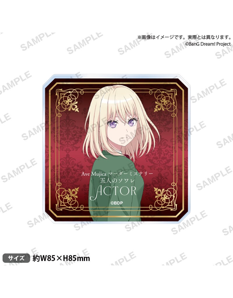 Bushiroad Ave Mujica Bang Dream! Murder Mystery Acrylic Coaster w/ Stand