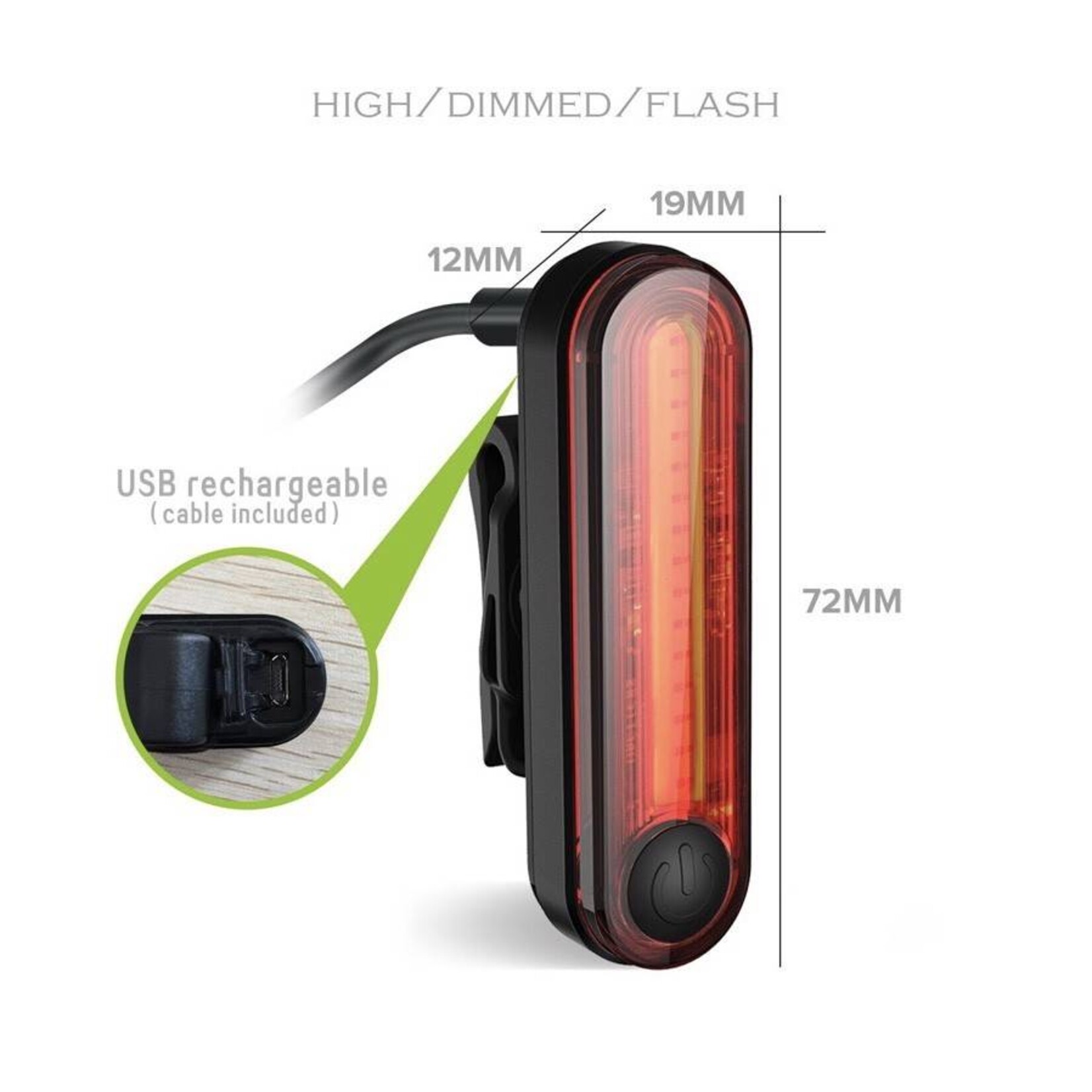 BOLD Rear/Tail Light USB Rechargeable