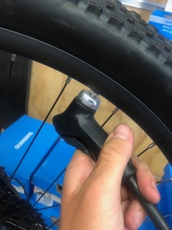 pumping up bike tyres