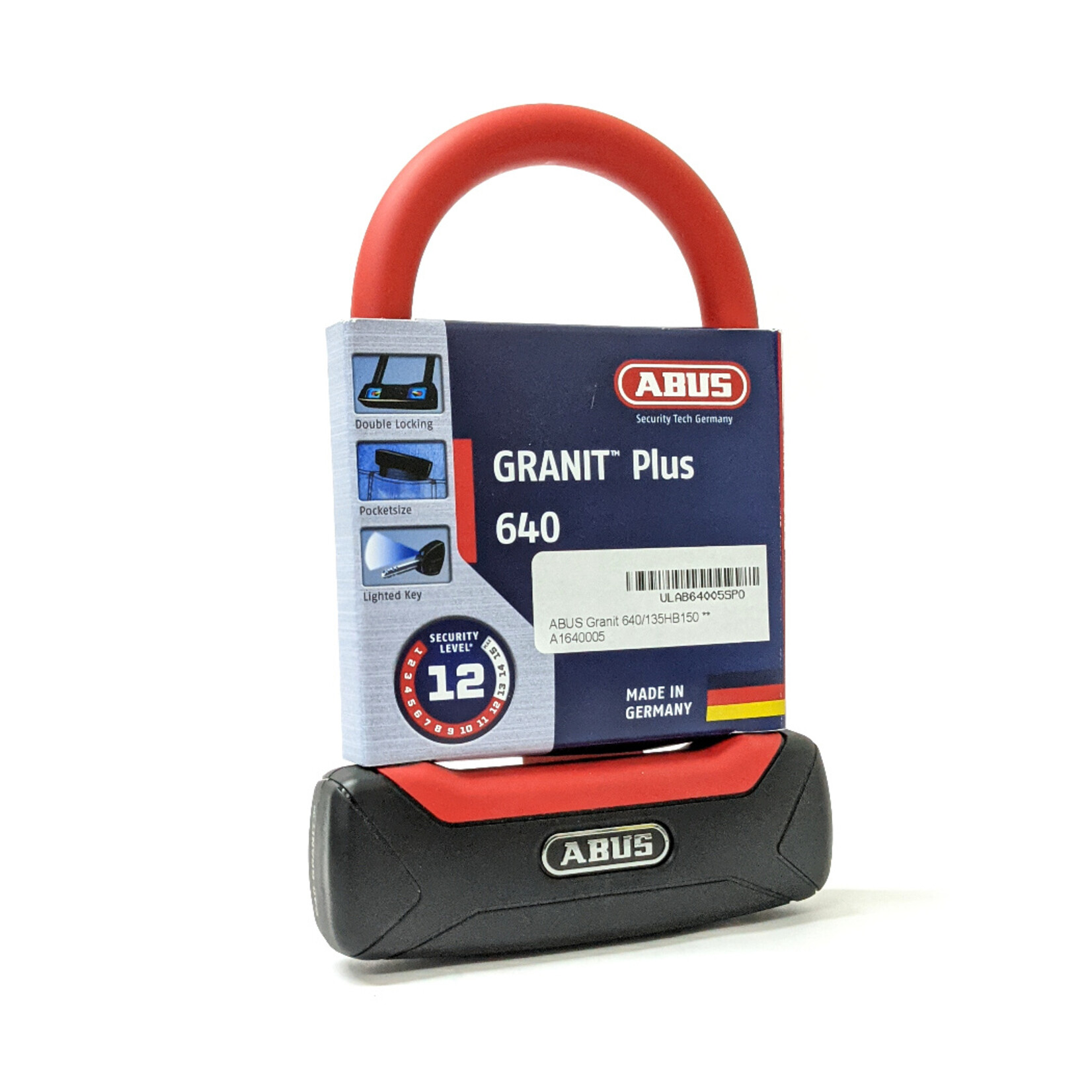 Abus ABUS GRANIT Plus 640 U-Lock Red