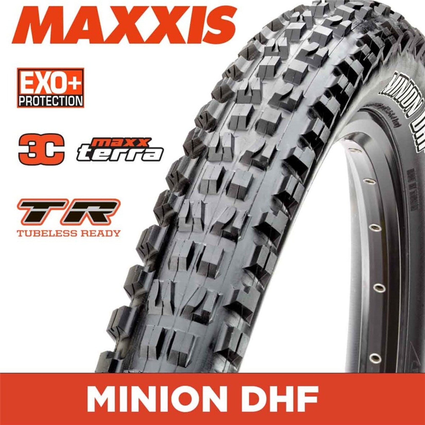 Maxxis MAXXIS Minion DHF - 27.5 X 2.50 WT Folding 120TPI EXO+ 3C MaxxTerra TR