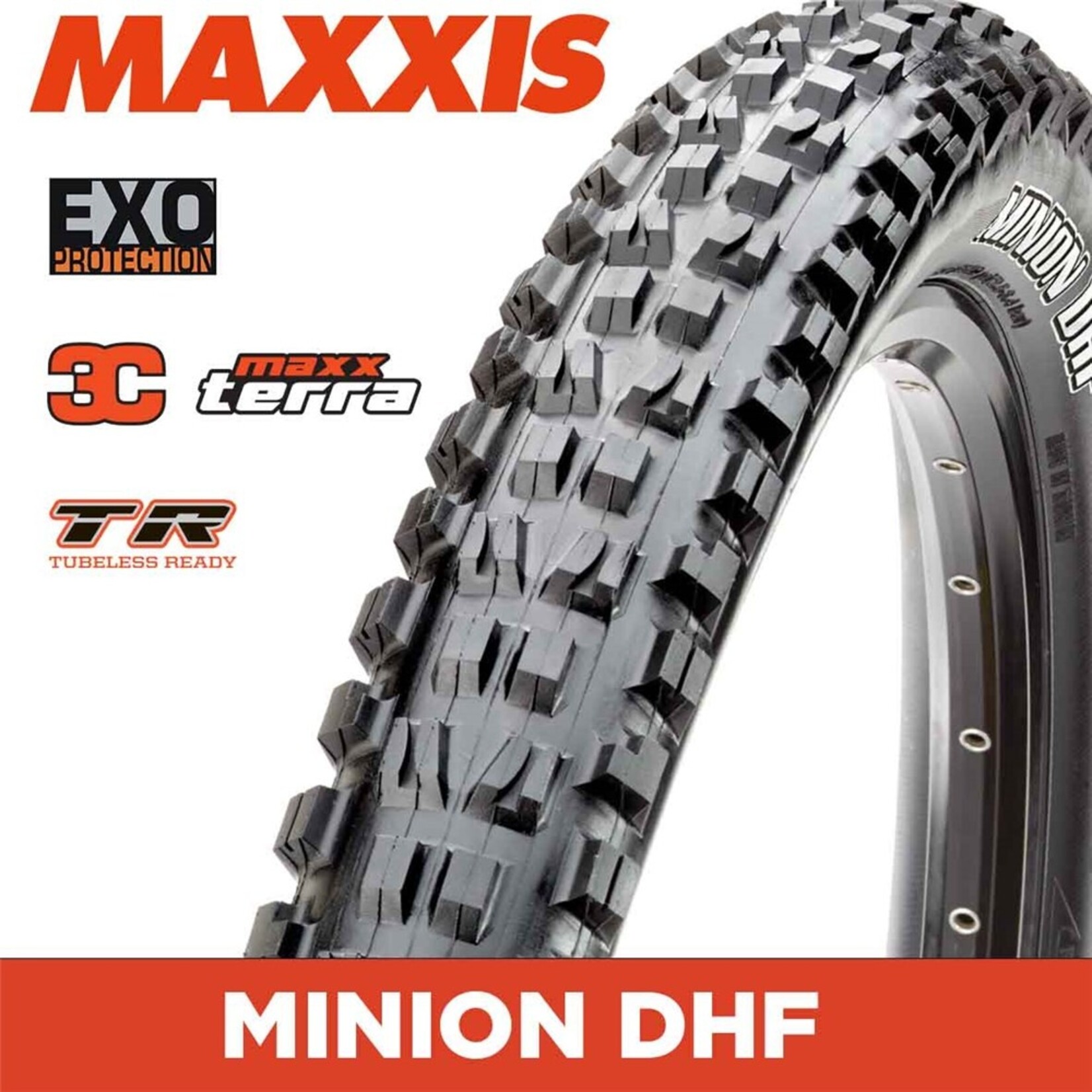 Maxxis MAXXIS MINION DHF - 27.5 X 2.50 WT FOLDING 60TPI EXO 3C MAXXTERRA TR PRODUCT CODE: MDF2725EXO3CTR