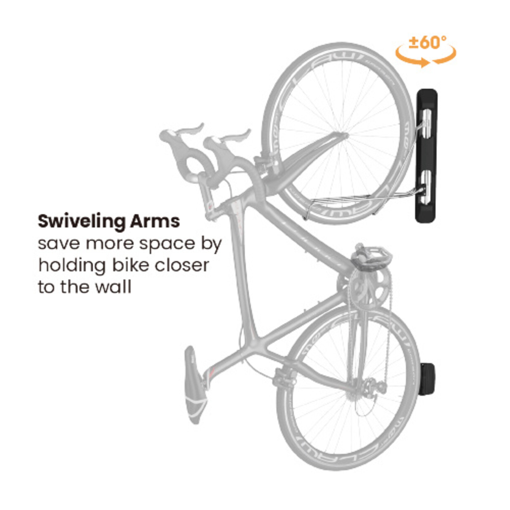 BIKE RAKZ EZI FOLD Small <2.1" Wall-mounted Bike Rack