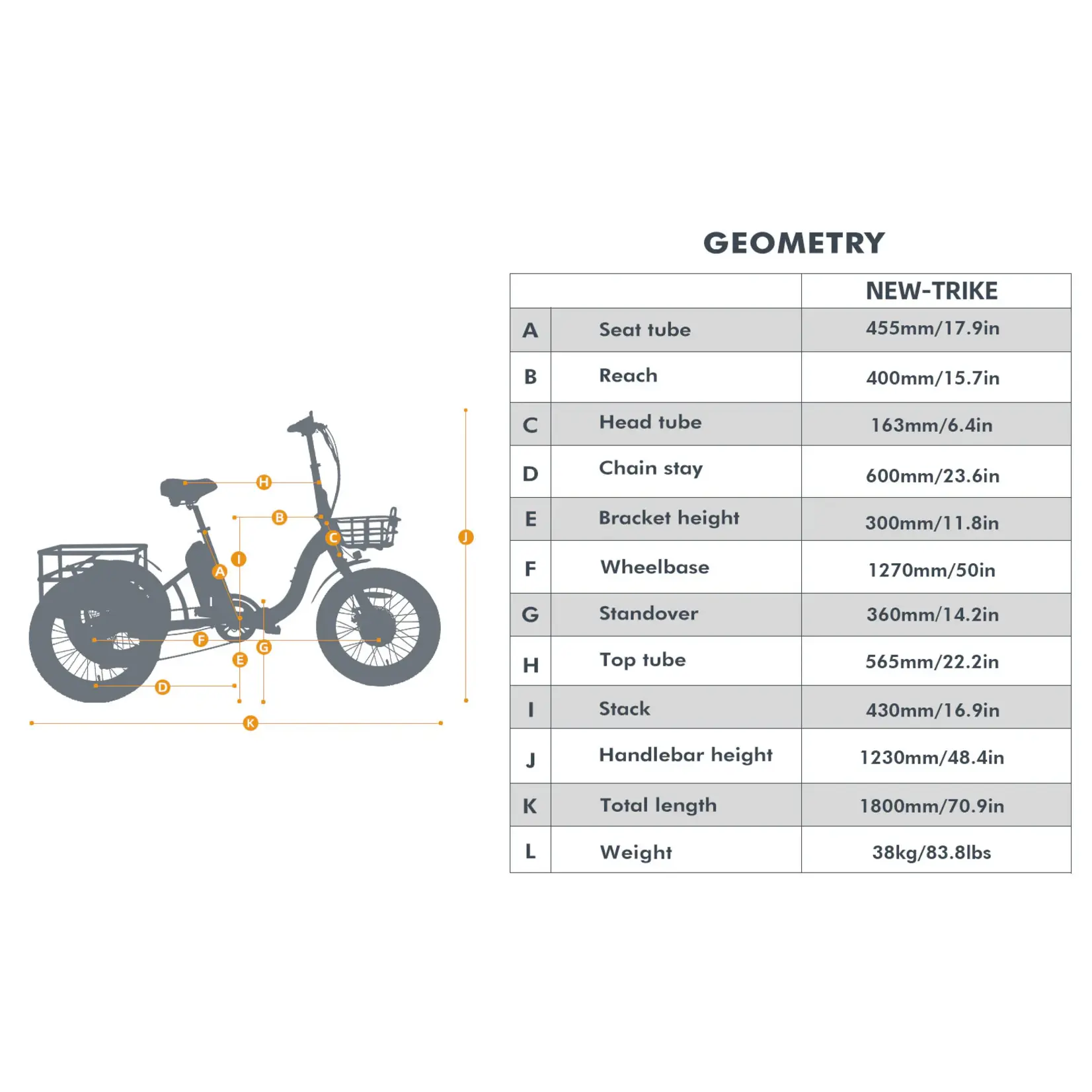 EUNORAU EUNORAU New-Trike Electric - White
