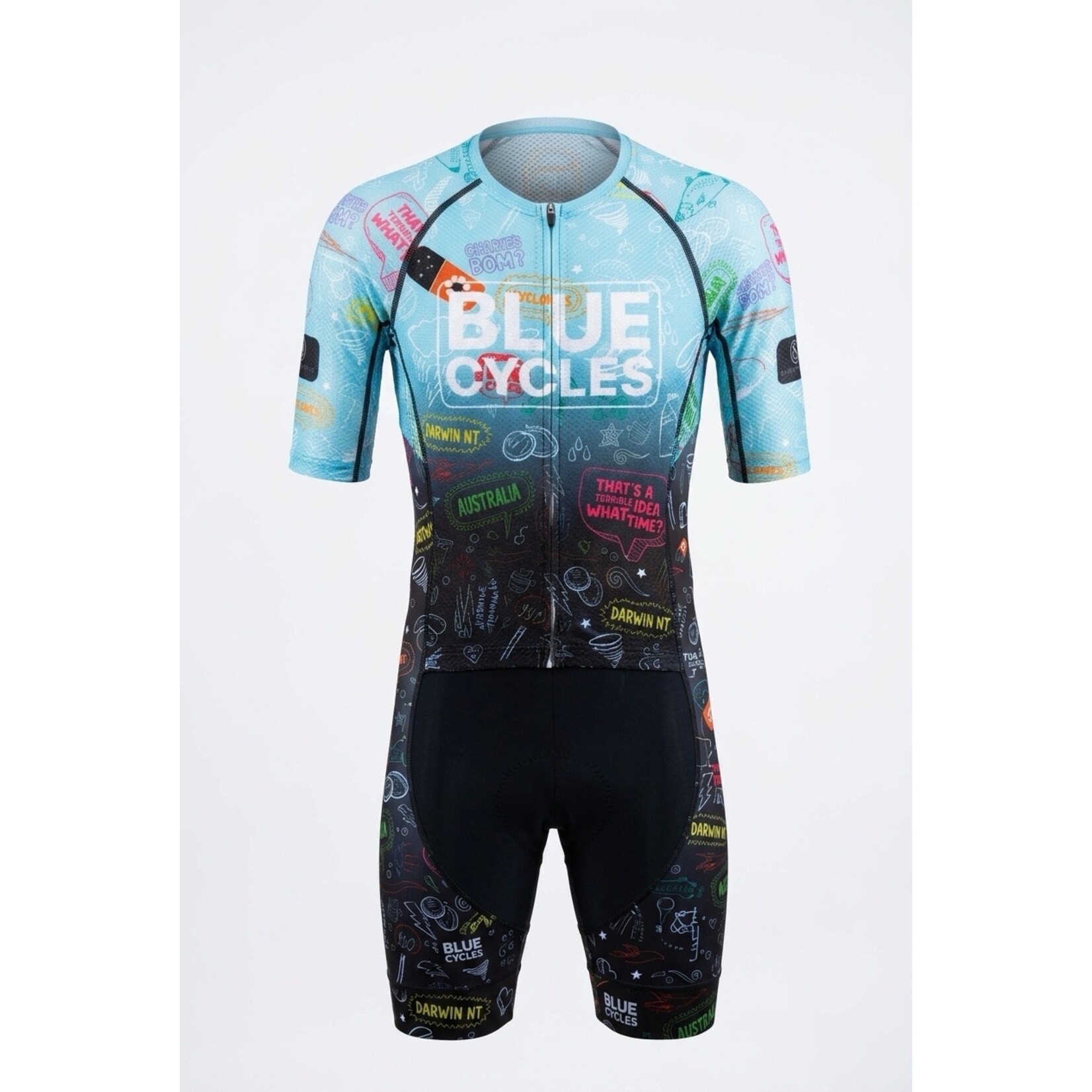 Revolution Clothing Blue Cycles NT Time Tri Suit – Men’s Half-Sleeve (June Arrival)