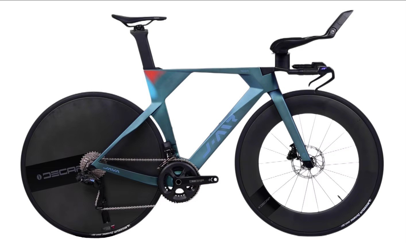 Java TT Vega time trial bike in Green, side view