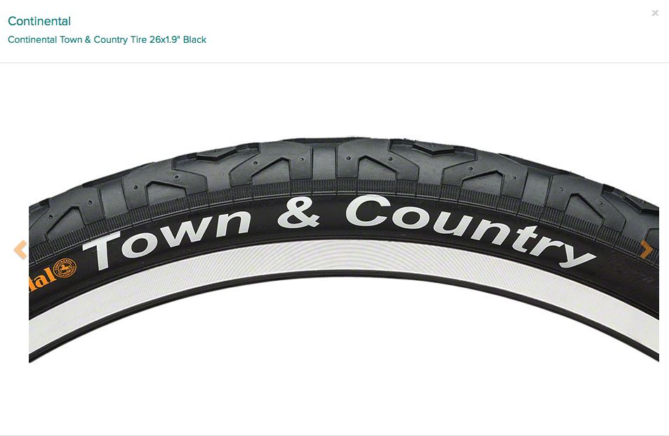 Continental Continental Town & Country Tire 26x1.9" Black