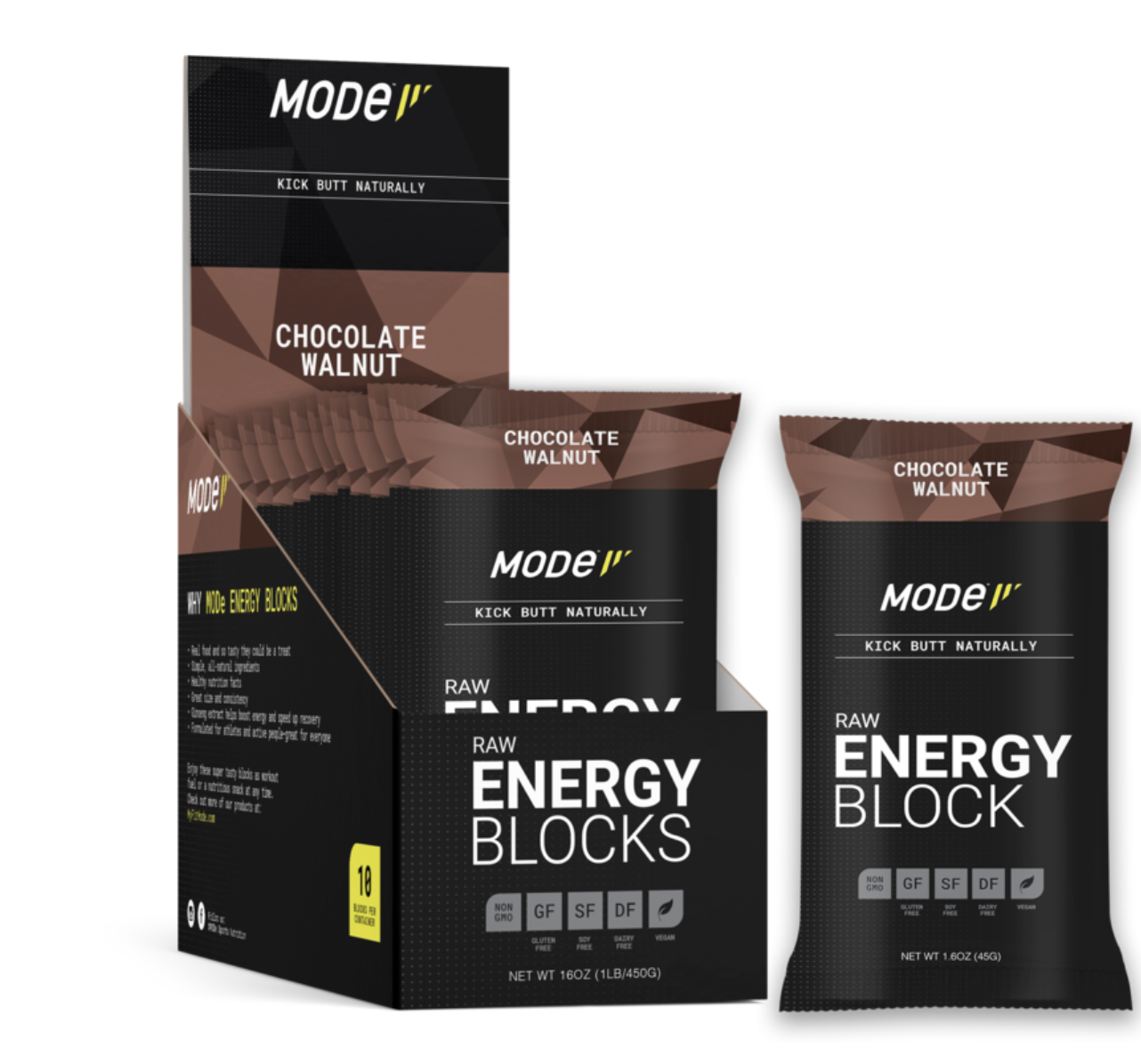 MOde Sports Nutrition Mode Raw Energy Blocks, box of 10