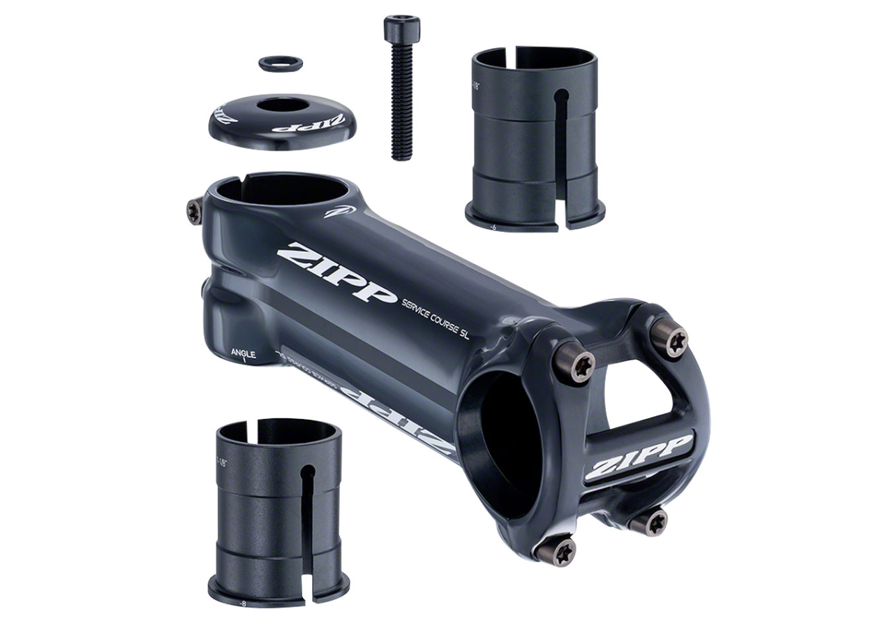 Zipp Speed Weaponry Zipp Speed Weaponry Service Course SL-OS Stem, 31.8mm, Adjustable, Aluminum, Polished Black