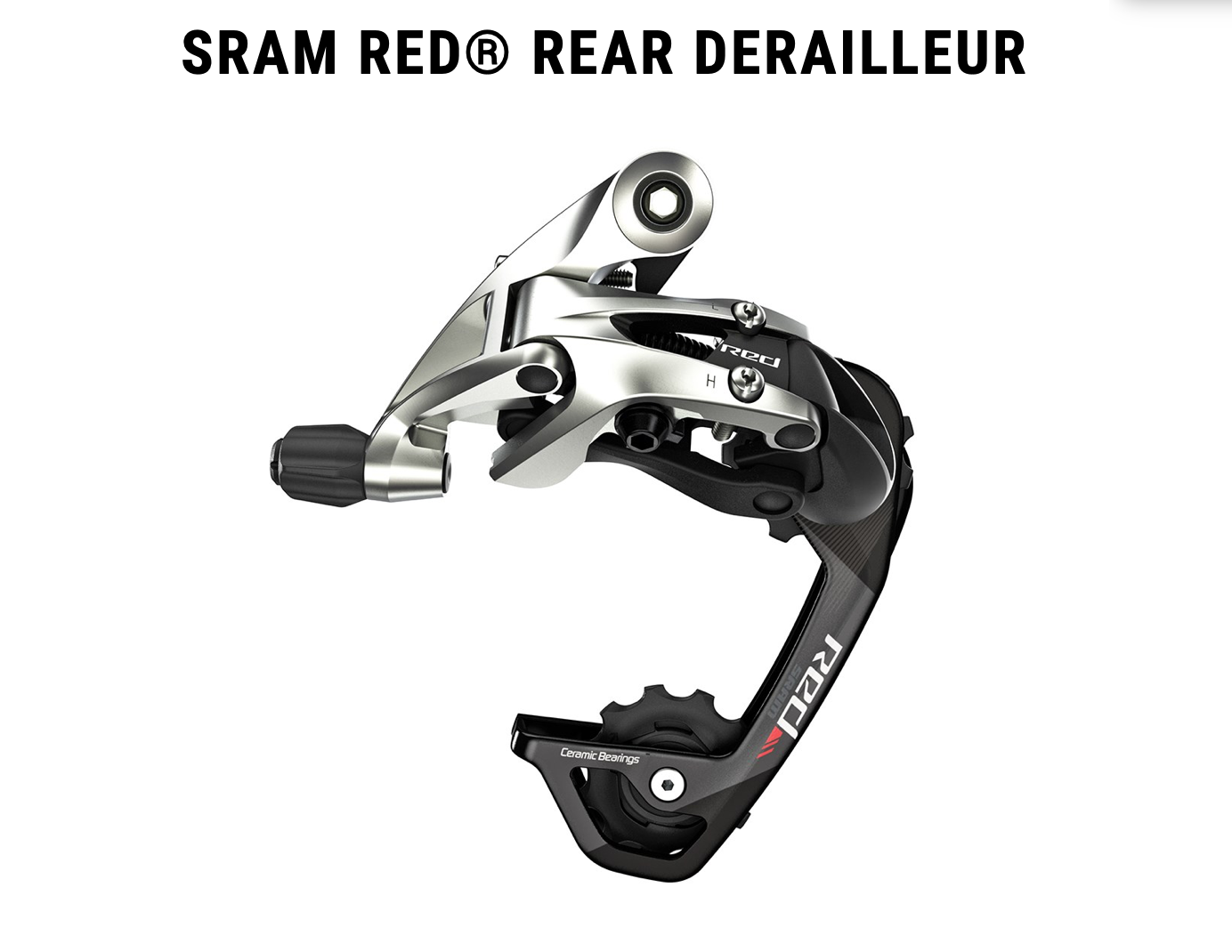 SRAM SRAM Red WiFli Rear Derailleur - 11 Speed, Medium Cage, Black