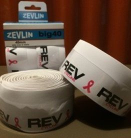 Zevlin REV Cycling Bar Tape White, Custom, Breast Cancer Ribbon