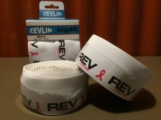 Zevlin REV Cycling Bar Tape White, Custom, Breast Cancer Ribbon