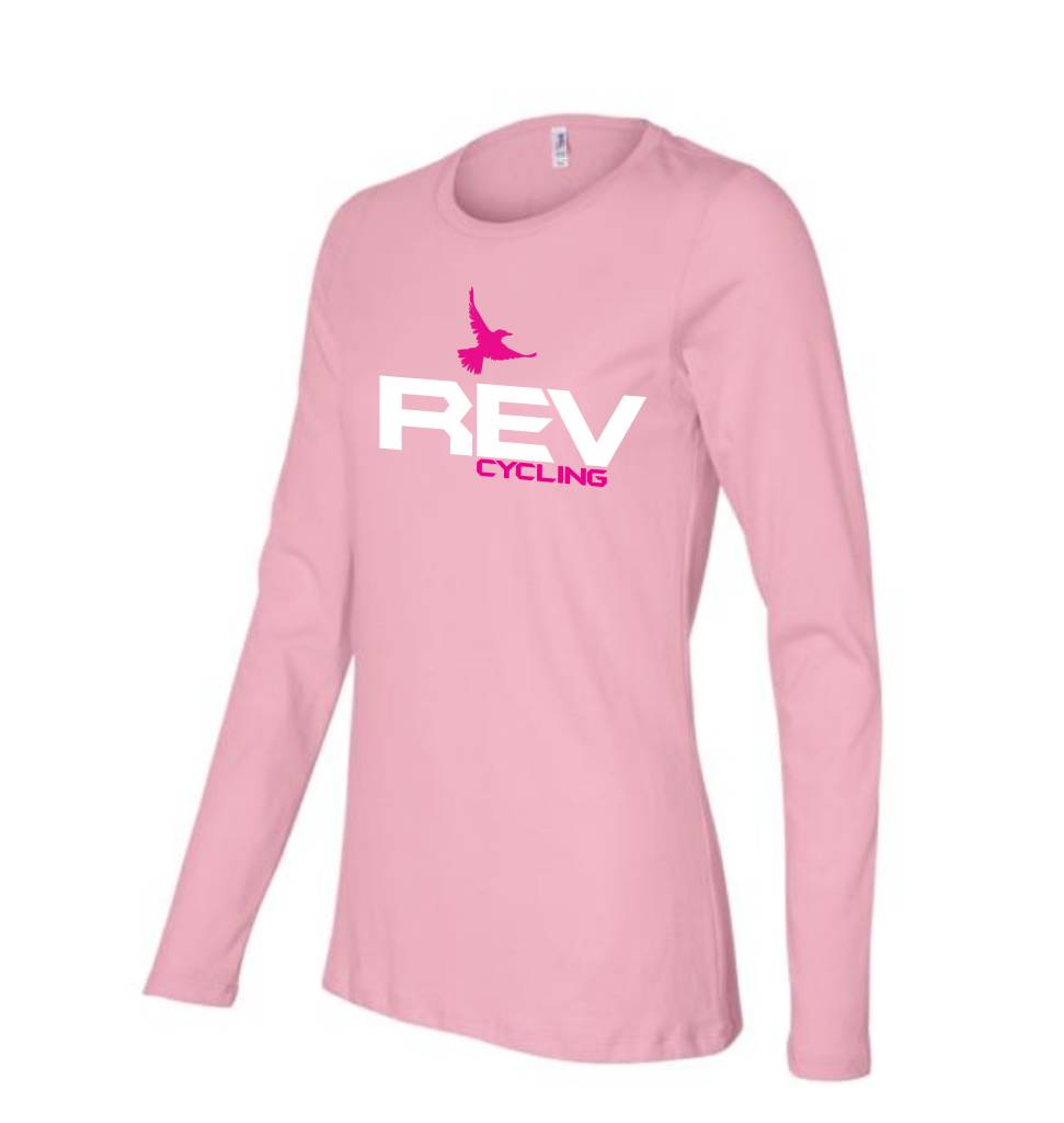 Pink sports shirt with long sleeves for sport