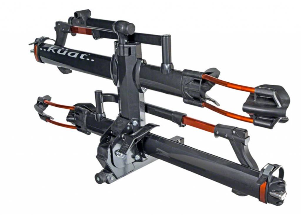 Kuat Kuat NV 2.0 2-Bike Tray Hitch Rack: Metallic Gray and Orange, 1.25" Receiver