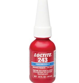 Loctite Loctite #243 Threadlocker Medium Strength for fastners 6-20mm, Oil resistant: 10ml (.34oz)