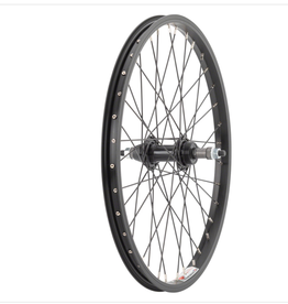 Sta-Tru Sta-Tru Single Wall Rear Wheel - 20", Bolt On 3/8" x 135mm, Rim Brake, Freewheel, Black, Clincher