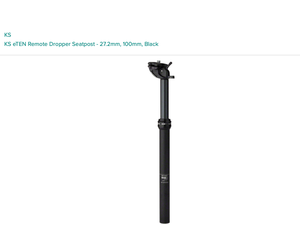 KS eTEN Remote Dropper Seatpost 27.2mm 100mm Black REV