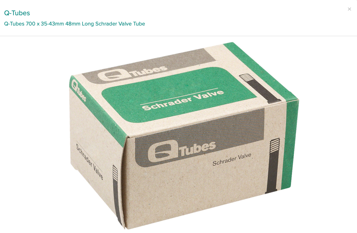 Q-Tubes Q-Tubes 700 x 35-43mm 48mm Long Schrader Valve Tube