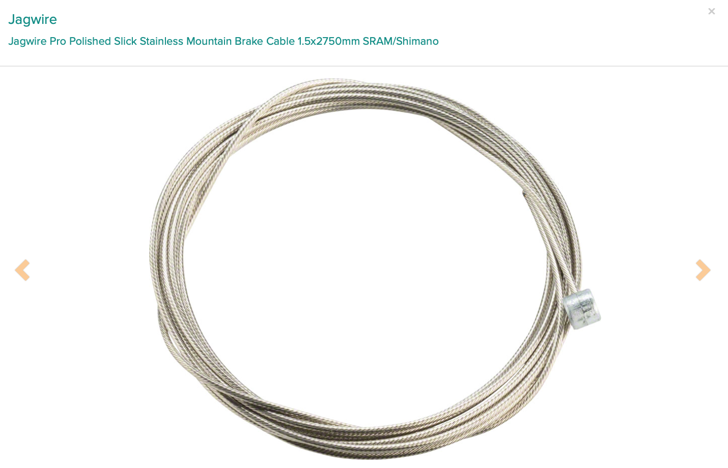 Jagwire Jagwire Pro Polished Slick Stainless Mountain Brake Cable 1.5x2750mm SRAM/Shimano