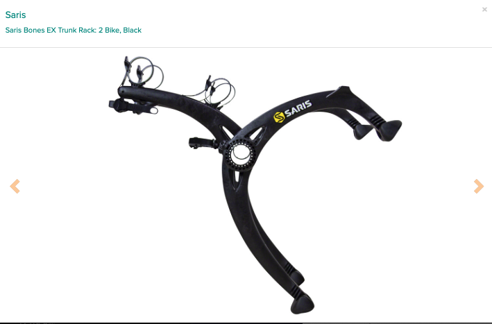 Saris Saris Bones EX Trunk Rack: 2 Bike, Black