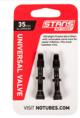 Stan's No Tubes Stan's NoTubes 35mm Tubeless Valves: Pair, Black